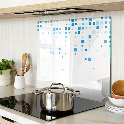 Tábua para cozinha Quadrados azuis em um fundo branco