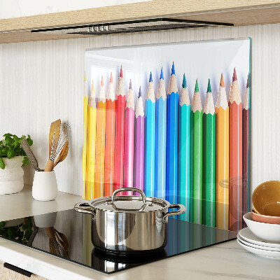 Tábua para cozinha Lápis de cor em uma fileira