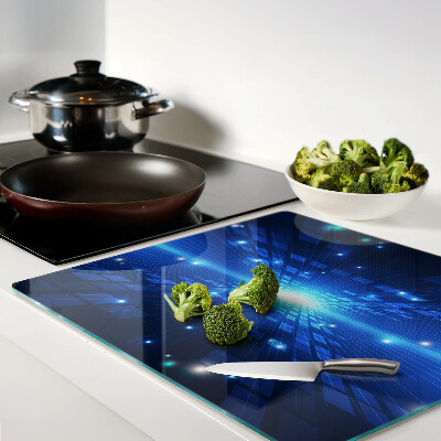 Tábua para corte Padrão tecnológico em tons de azul