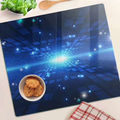 Tábua para corte Padrão tecnológico em tons de azul