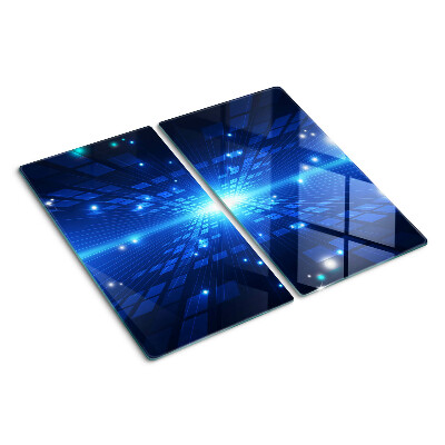 Tábua para corte Padrão tecnológico em tons de azul