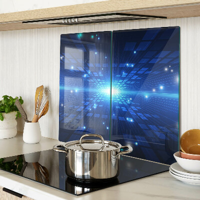 Tábua para corte Padrão tecnológico em tons de azul