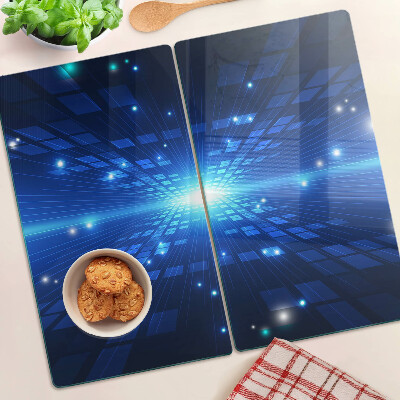 Tábua para corte Padrão tecnológico em tons de azul
