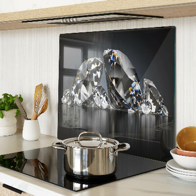 Tábua para cozinha Diamantes em um fundo preto