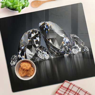 Tábua para cozinha Diamantes em um fundo preto