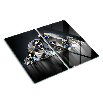 Tábua para cozinha Diamantes em um fundo preto