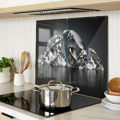 Tábua para cozinha Diamantes em um fundo preto
