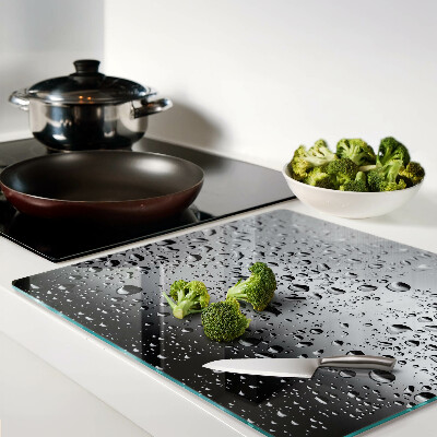 Tábua para corte Gotas de água no vidro