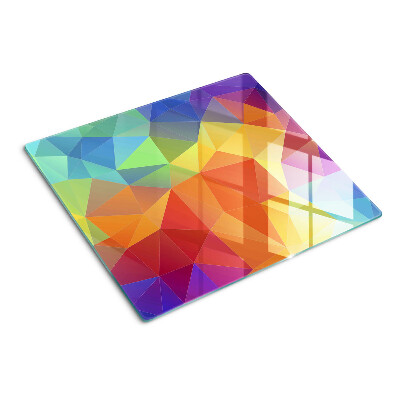 Tábua para cozinha A geometria dos triângulos coloridos