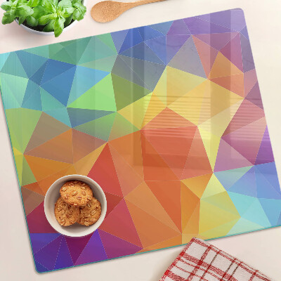 Tábua para cozinha A geometria dos triângulos coloridos