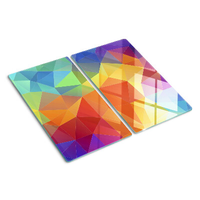 Tábua para cozinha A geometria dos triângulos coloridos