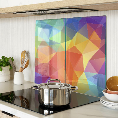 Tábua para cozinha A geometria dos triângulos coloridos