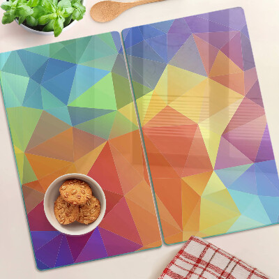 Tábua para cozinha A geometria dos triângulos coloridos