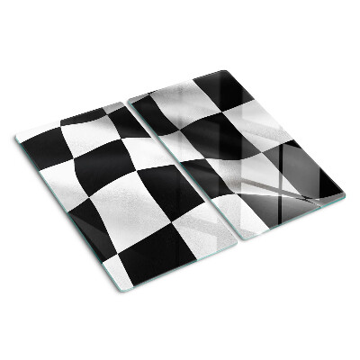 Tábua para corte Tabuleiro de xadrez em preto e branco