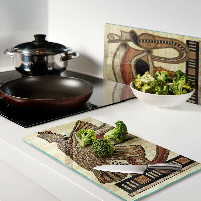 Tábua para corte motivo de hieróglifo egípcio