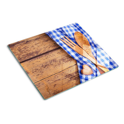 Tábua para corte Tema de cozinha com acessórios de madeira