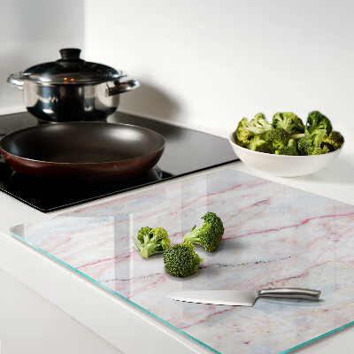 Tábua para cozinha Padrão de mármore em tons de rosa