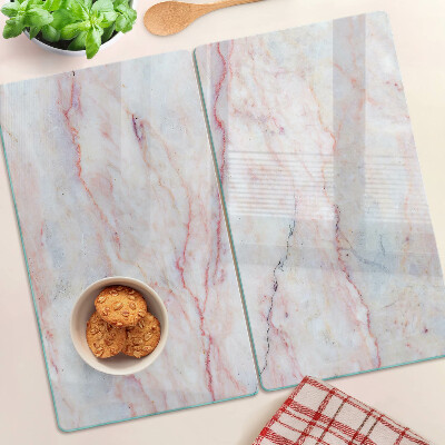Tábua para cozinha Padrão de mármore em tons de rosa