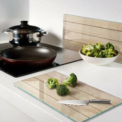 Tábua para corte Tábua de madeira de cor clara