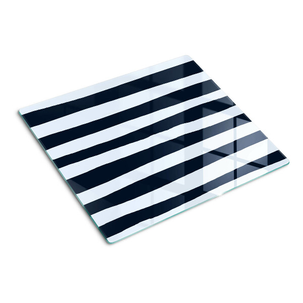 Tábua para cozinha Listras verticais em azul marinho e branco