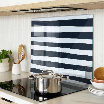 Tábua para cozinha Listras verticais em azul marinho e branco