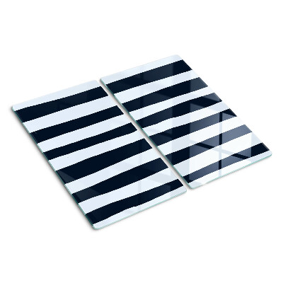 Tábua para cozinha Listras verticais em azul marinho e branco