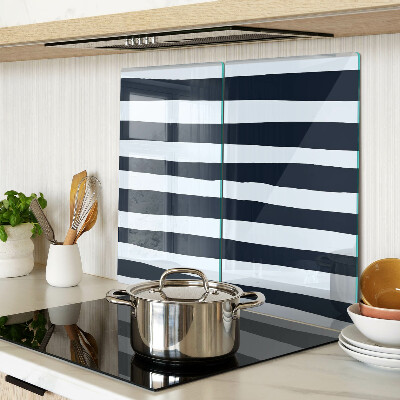 Tábua para cozinha Listras verticais em azul marinho e branco