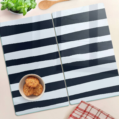 Tábua para cozinha Listras verticais em azul marinho e branco