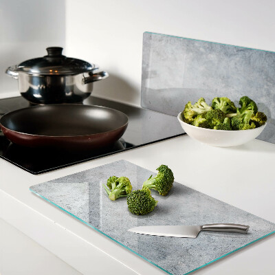 Tábua para corte Efeito concreto com reflexão