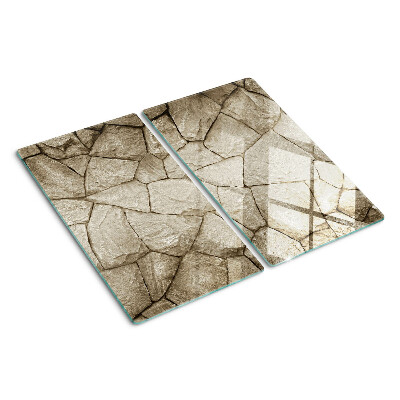 Tábua para corte Mosaico de pedra em tons de marrom