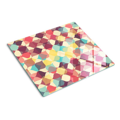 Tábua para cozinha A geometria dos círculos coloridos