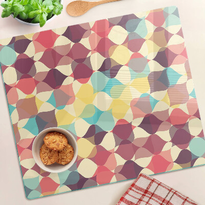 Tábua para cozinha A geometria dos círculos coloridos