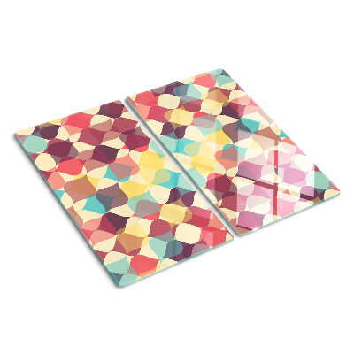 Tábua para cozinha A geometria dos círculos coloridos