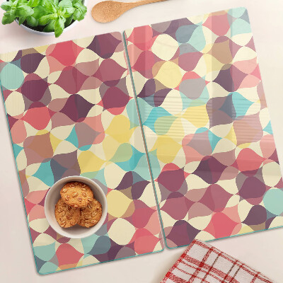 Tábua para cozinha A geometria dos círculos coloridos