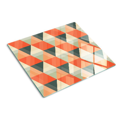 Tábua para corte Triângulos em tons de laranja