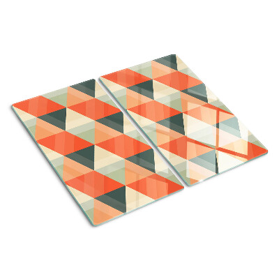 Tábua para corte Triângulos em tons de laranja