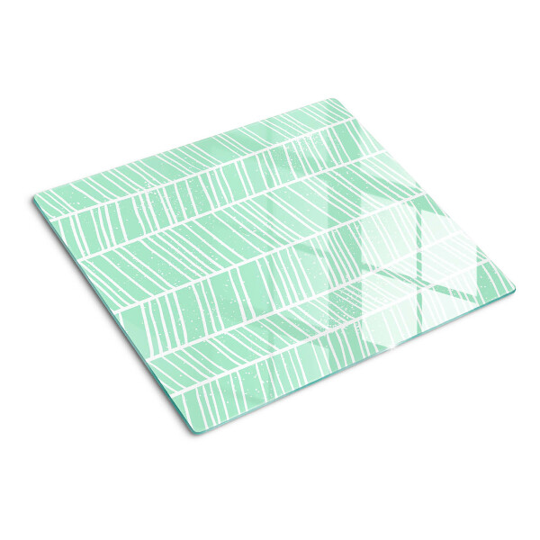 Tábua para cozinha Listras verdes com linhas brancas