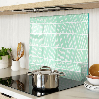 Tábua para cozinha Listras verdes com linhas brancas