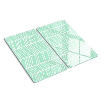 Tábua para cozinha Listras verdes com linhas brancas