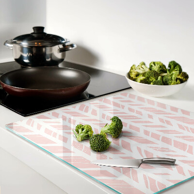 Tábua para corte Folhas em tom rosa