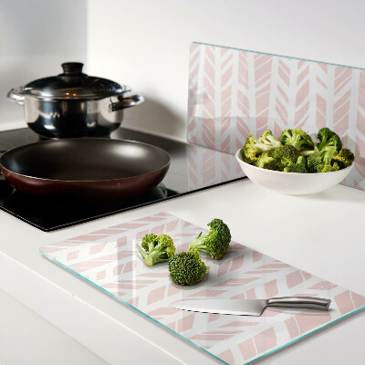 Tábua para corte Folhas em tom rosa