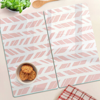 Tábua para corte Folhas em tom rosa