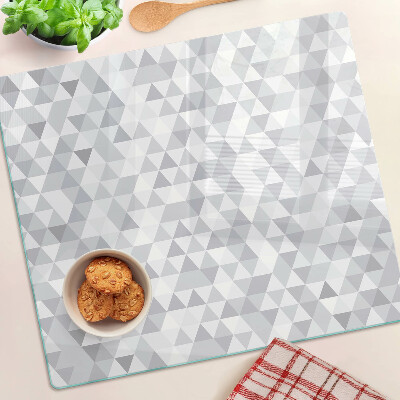 Tábua para corte Motivo triangular em tons de cinza