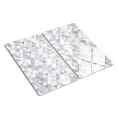 Tábua para corte Motivo triangular em tons de cinza