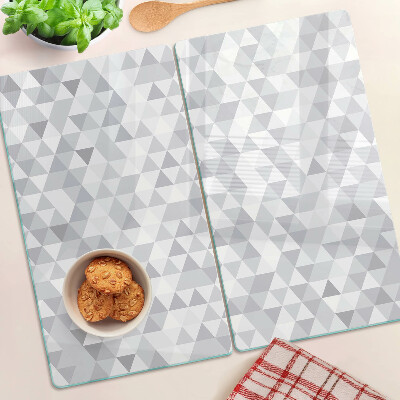 Tábua para corte Motivo triangular em tons de cinza