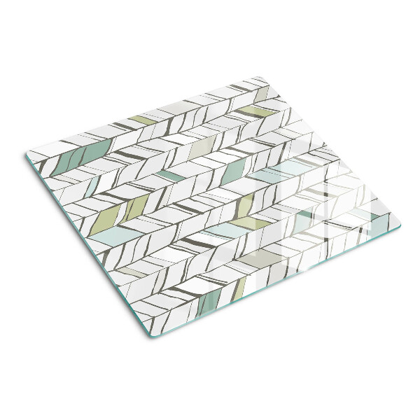 Tábua para corte Padrões de folhas em tons de verde