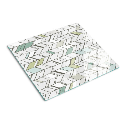 Tábua para corte Padrões de folhas em tons de verde