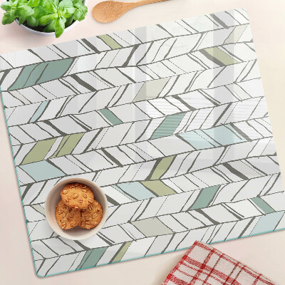 Tábua para corte Padrões de folhas em tons de verde