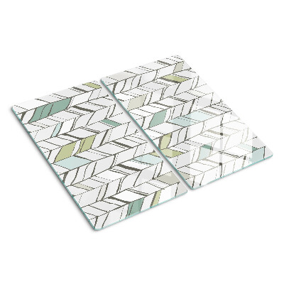 Tábua para corte Padrões de folhas em tons de verde