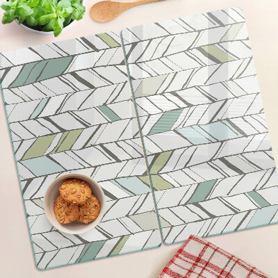 Tábua para corte Padrões de folhas em tons de verde